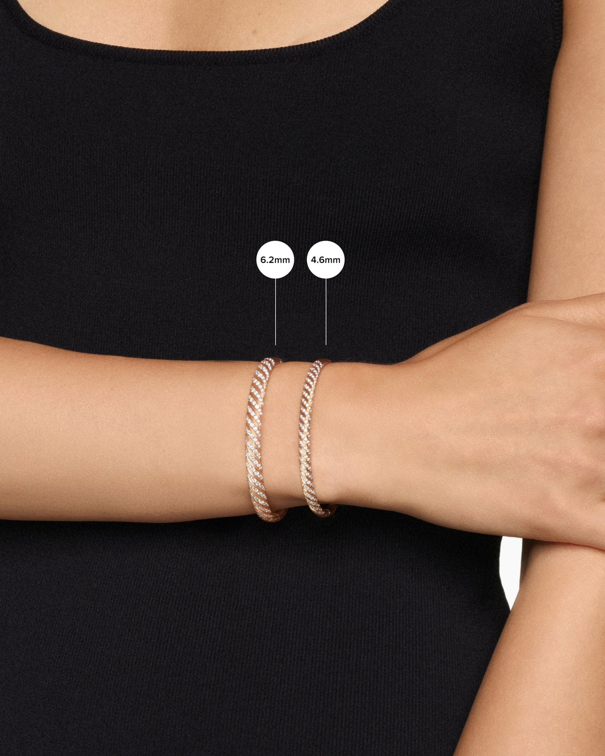 Sculpted Cable Bangle Bracelet