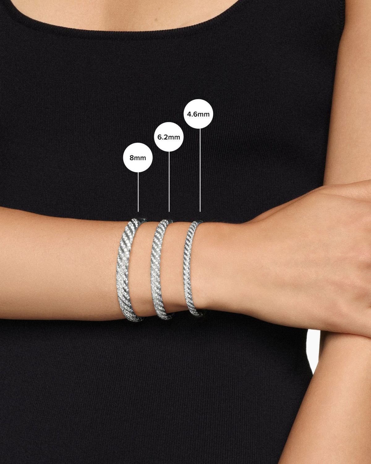 Sculpted Cable Bangle Bracelet
