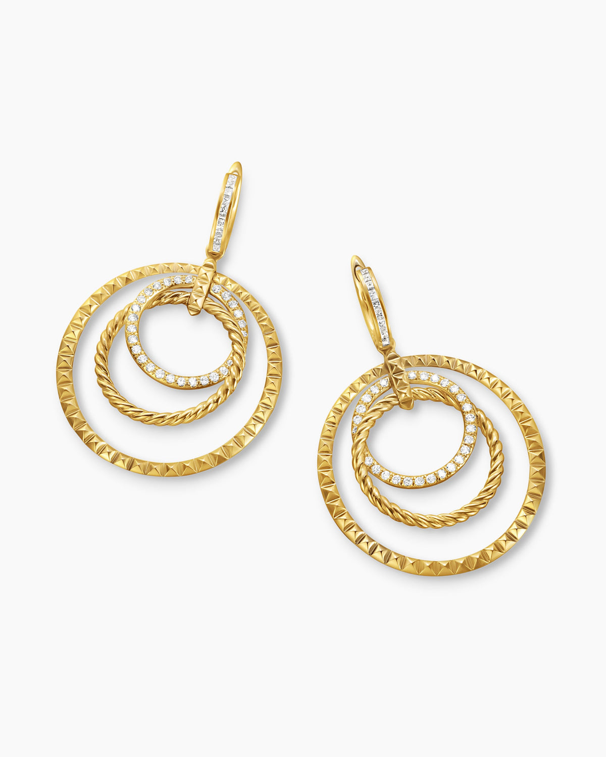 Crossover Trio Drop Earrings