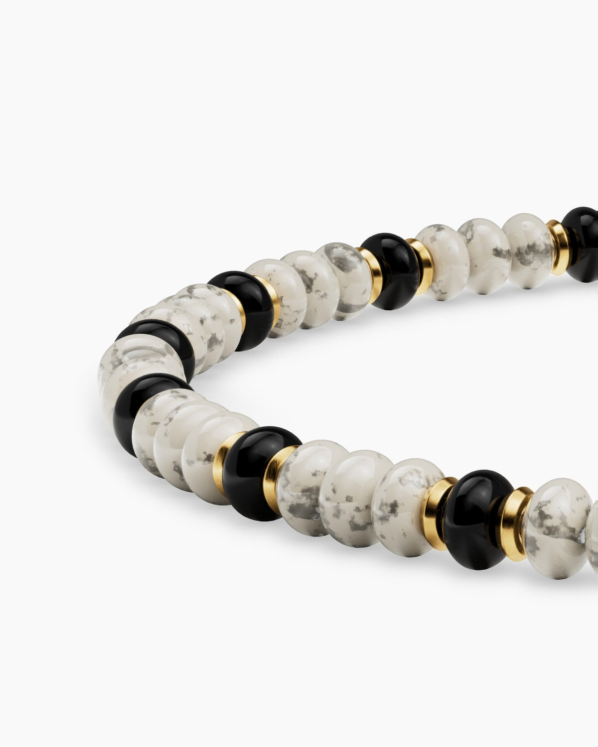 Mens Spiritual Beads Bracelet in 18K Yellow Gold, 4mm