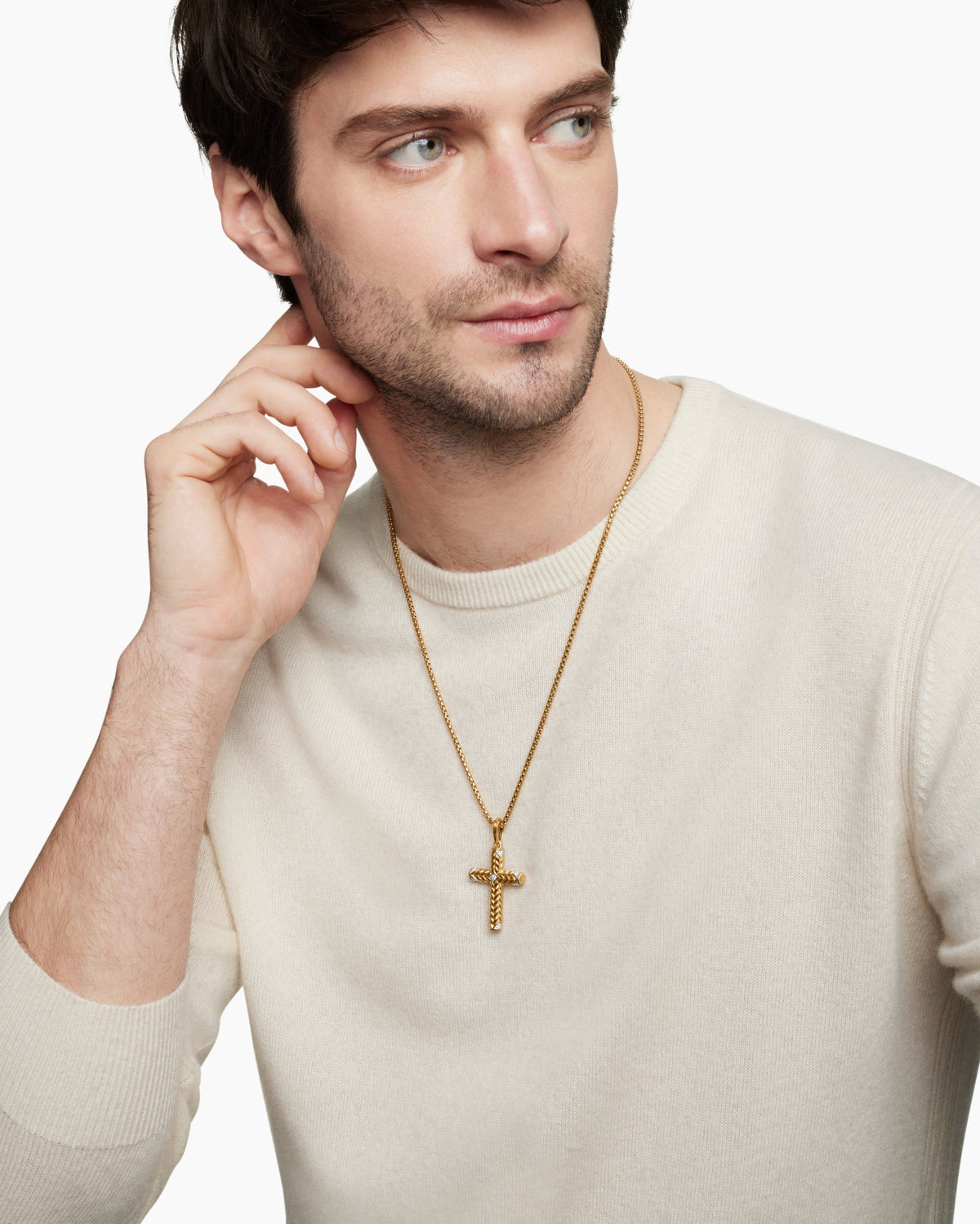 Chevron Cross Pendant