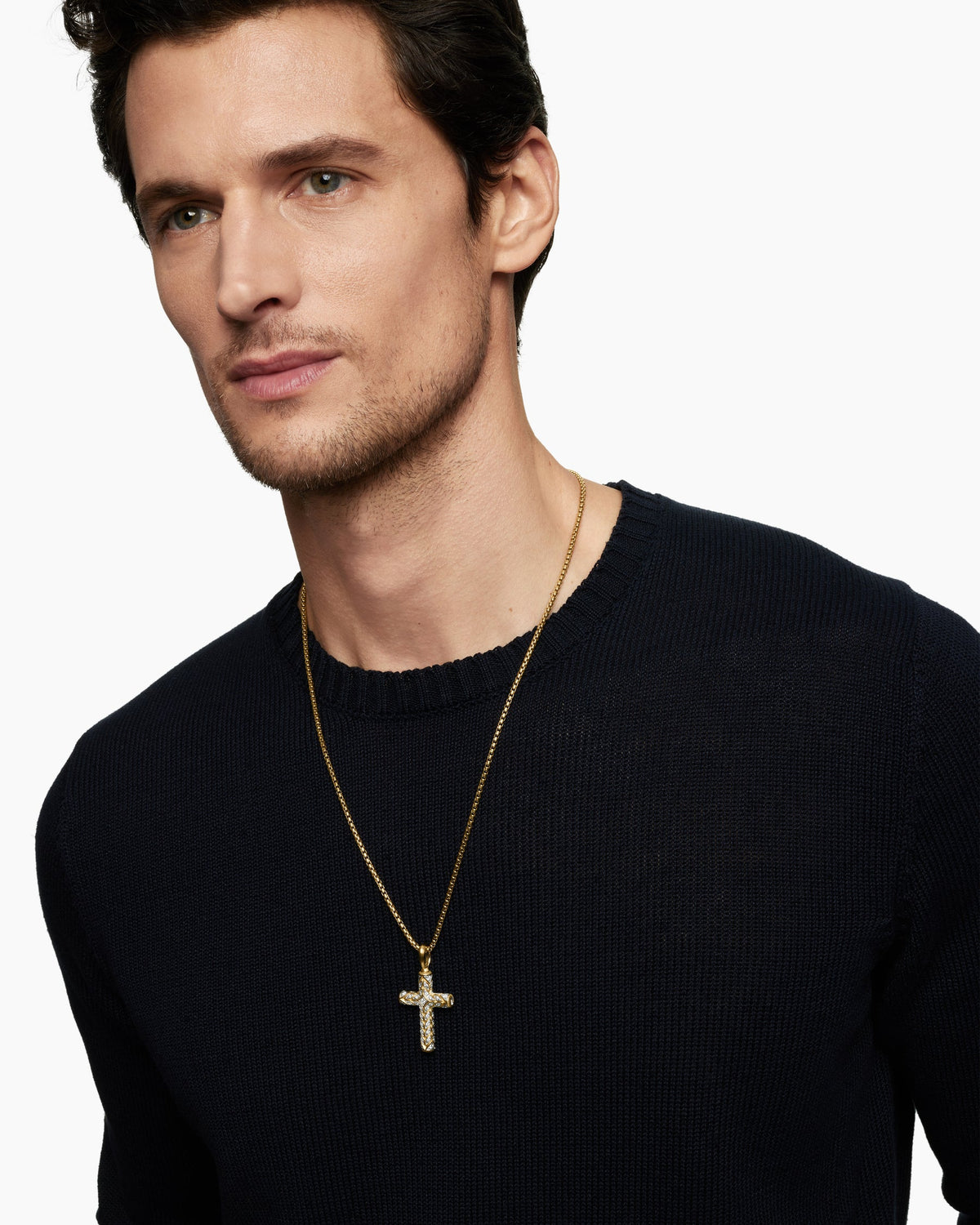 Chevron Cross Pendant