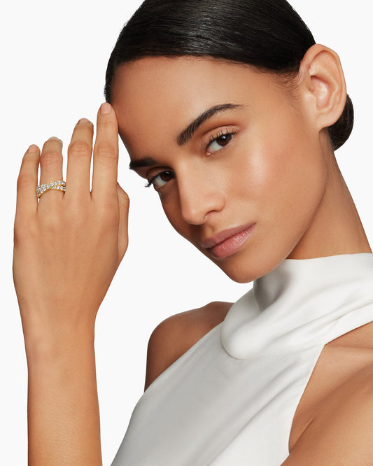 DY Crossover Band Ring