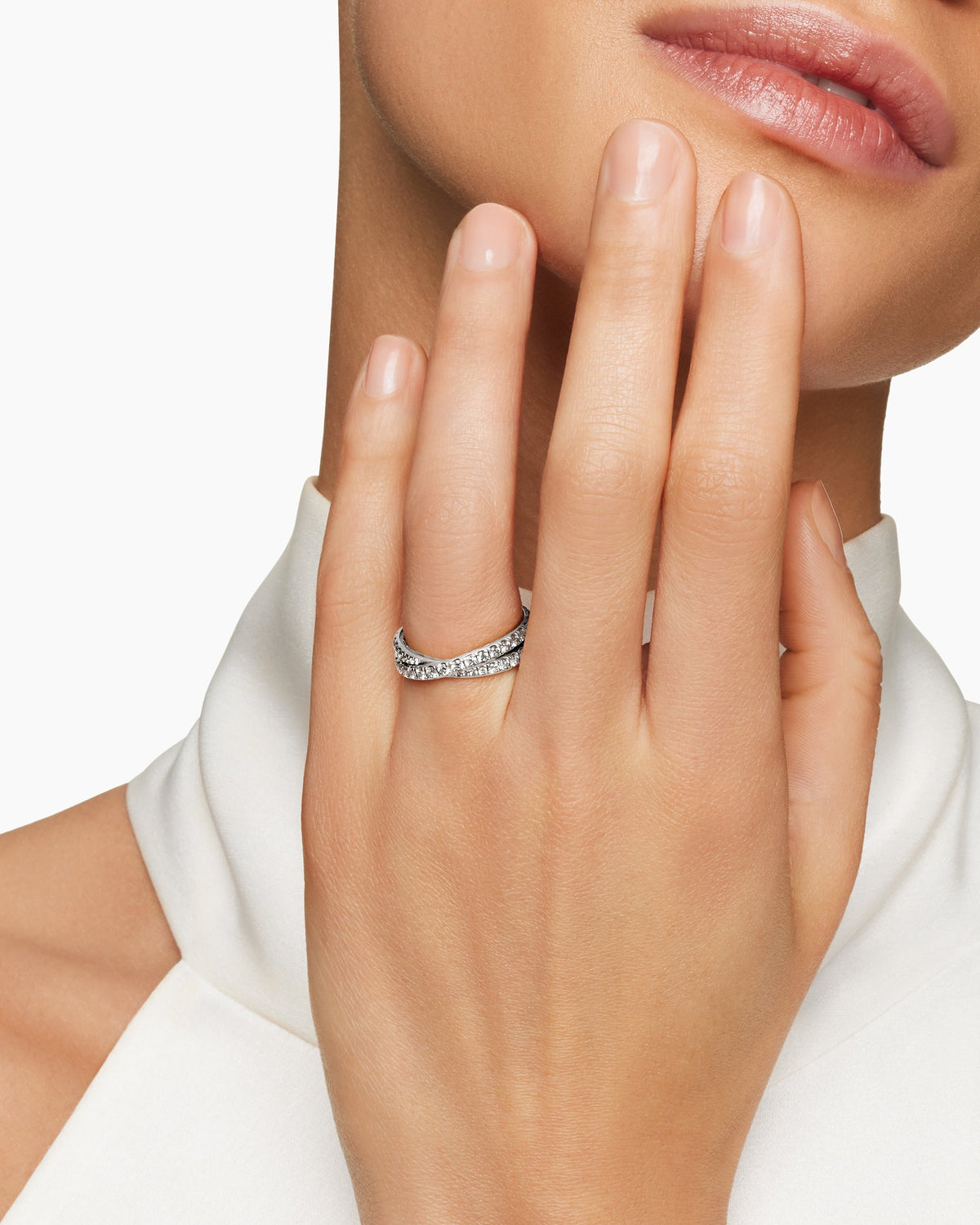 DY Crossover Band Ring