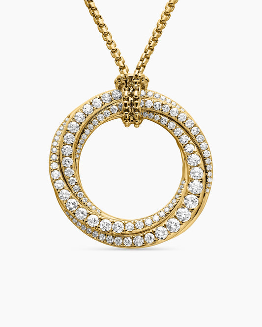 Pavé Crossover Pendant Necklace