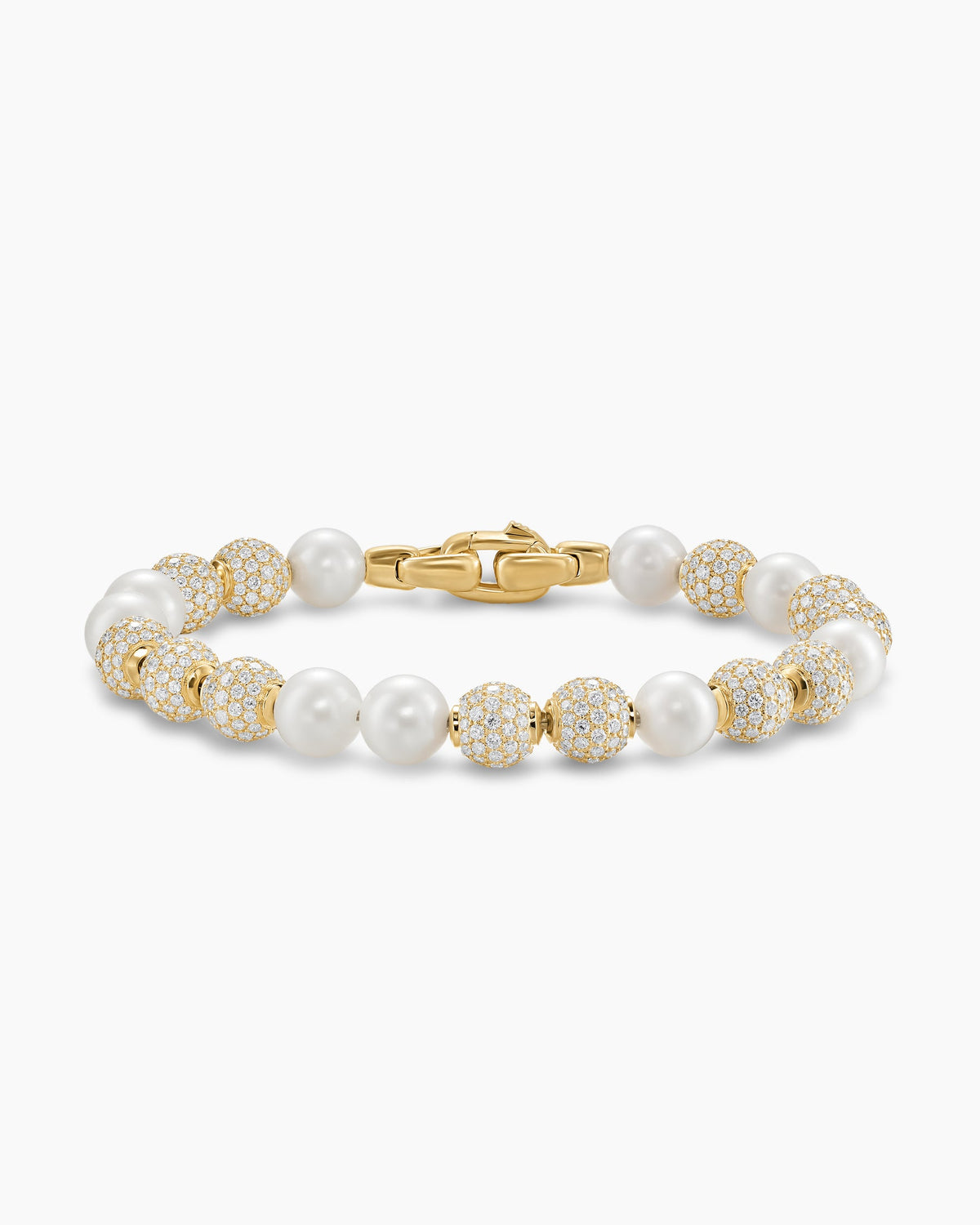 Spiritual Beads Pearl and Pavé Bracelet