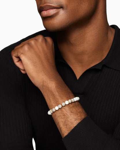 Spiritual Beads Pearl and Pavé Bracelet