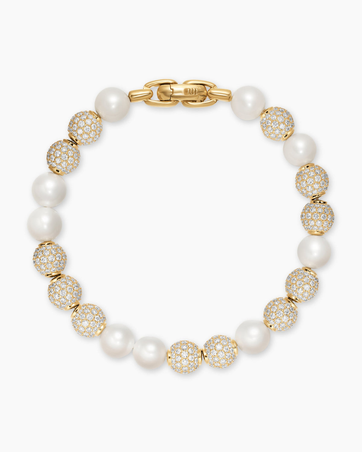 Spiritual Beads Pearl and Pavé Bracelet