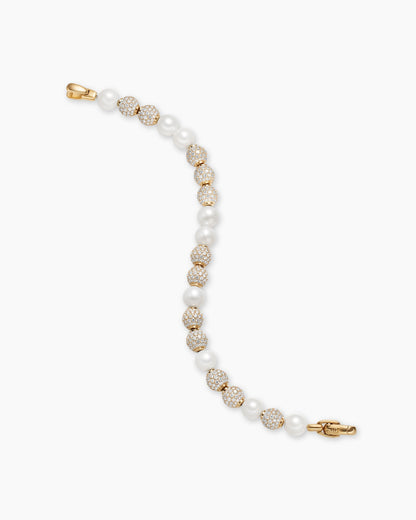Spiritual Beads Pearl and Pavé Bracelet