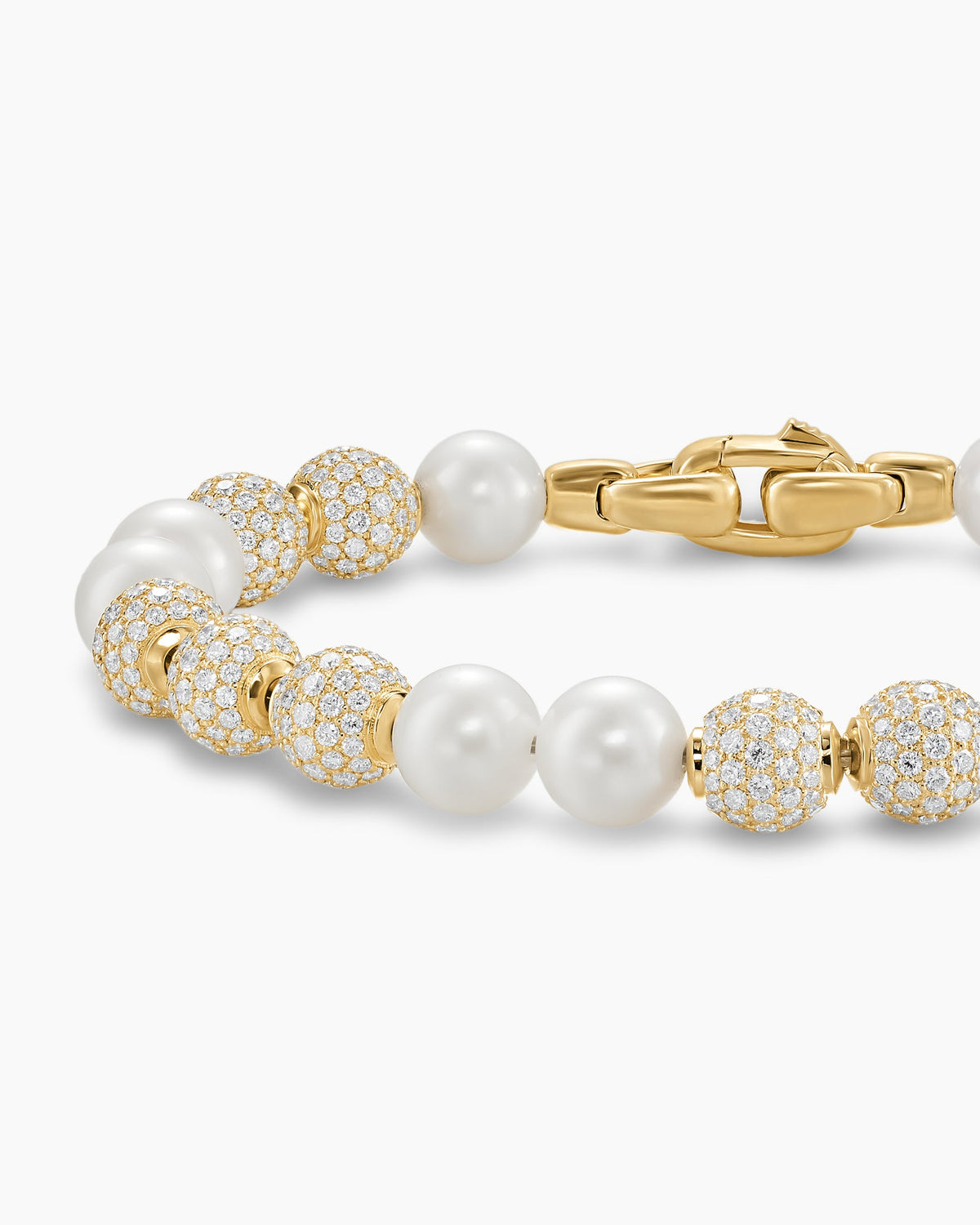 Spiritual Beads Pearl and Pavé Bracelet