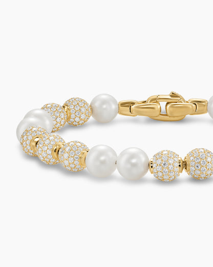 Spiritual Beads Pearl and Pavé Bracelet