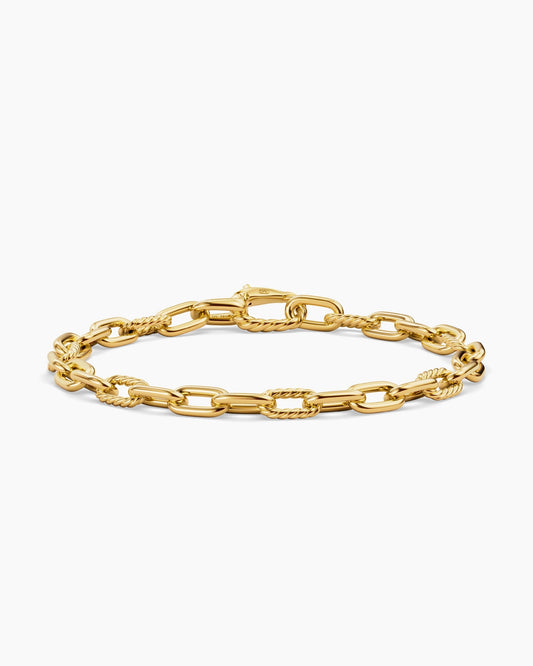 Mens DY Madison Chain Bracelet in 18K Yellow Gold, 6mm