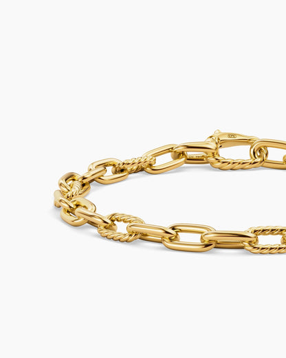 Mens DY Madison Chain Bracelet in 18K Yellow Gold, 6mm