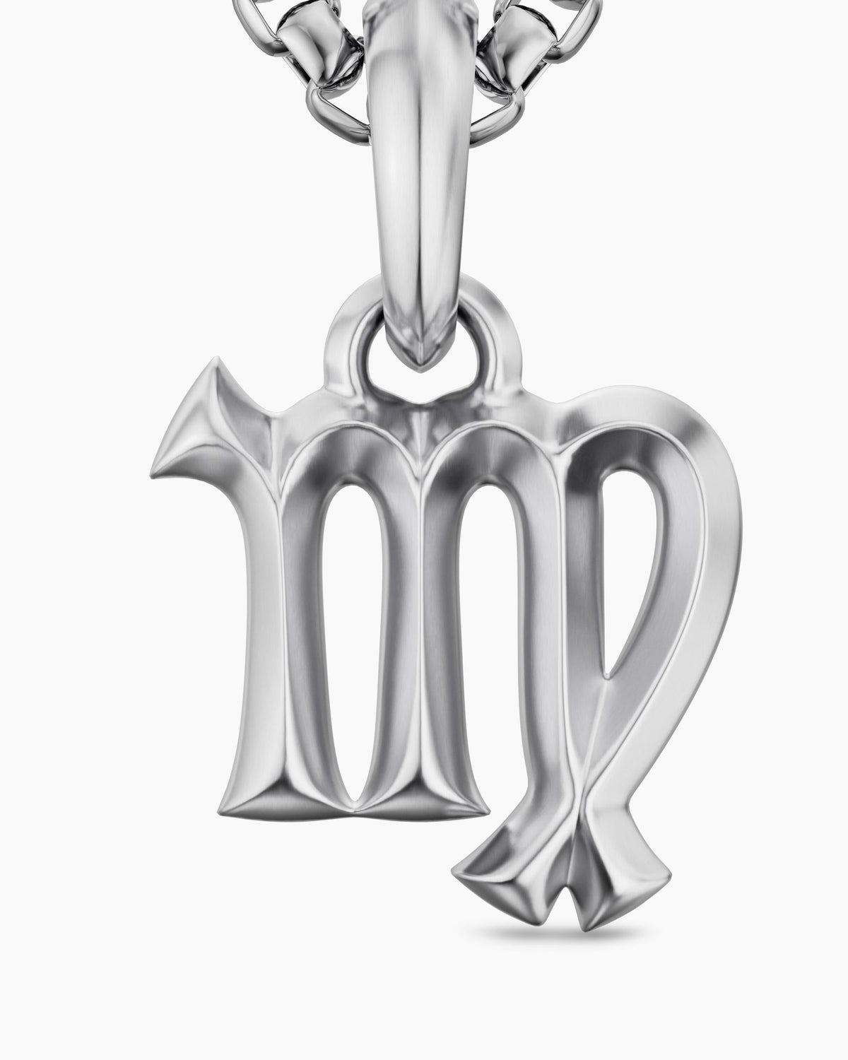 Mens Virgo Amulet in Sterling Silver, 18.2mm