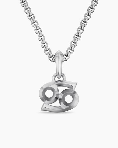 Mens Cancer Amulet in Sterling Silver, 16mm