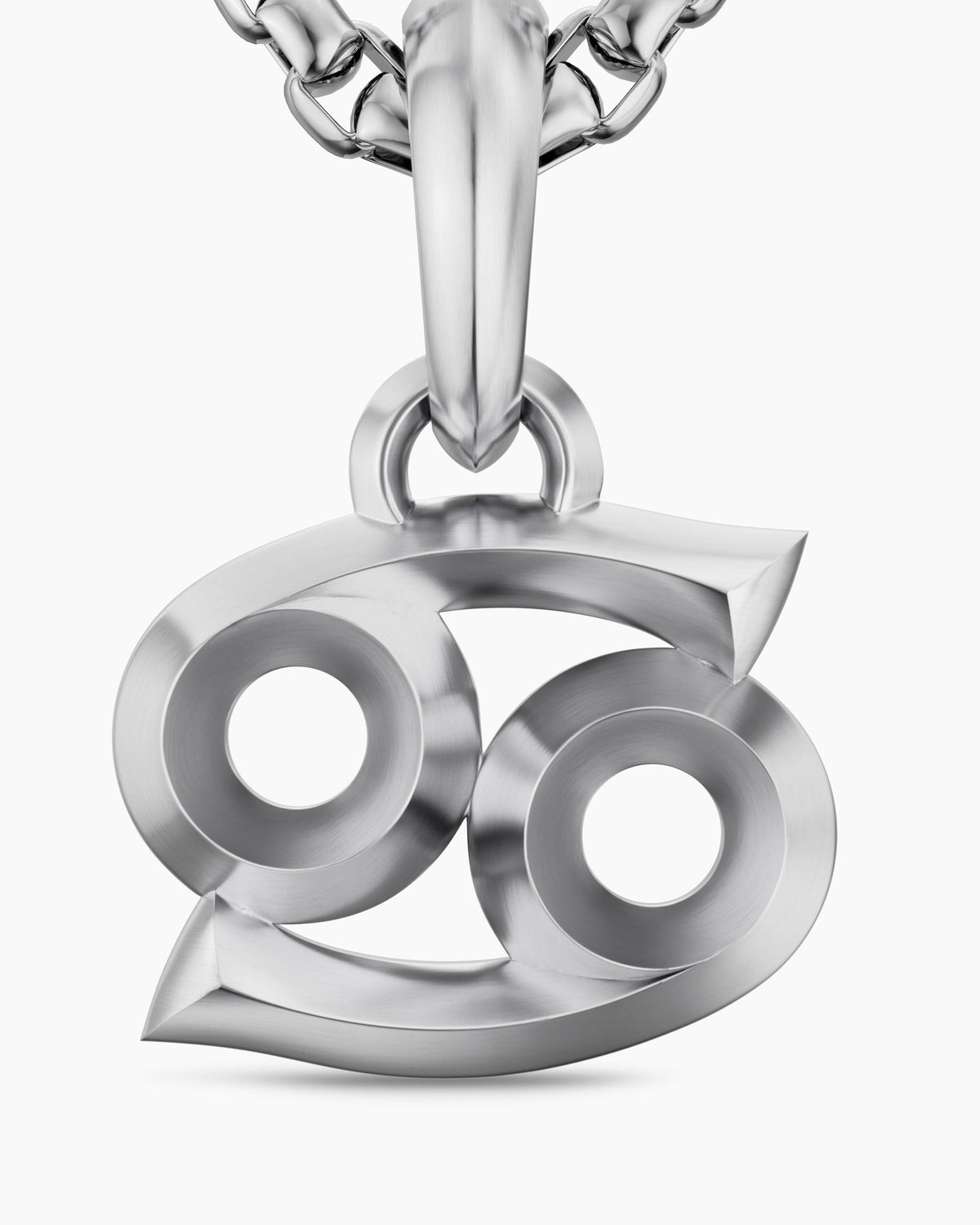 Mens Cancer Amulet in Sterling Silver, 16mm