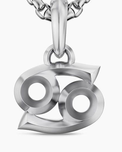 Mens Cancer Amulet in Sterling Silver, 16mm