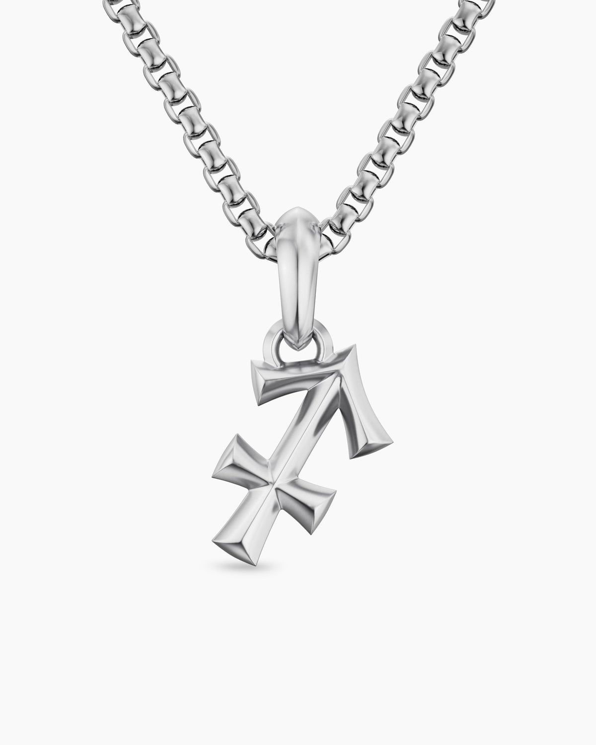 Mens Sagittarius Amulet in Sterling Silver, 19.6mm