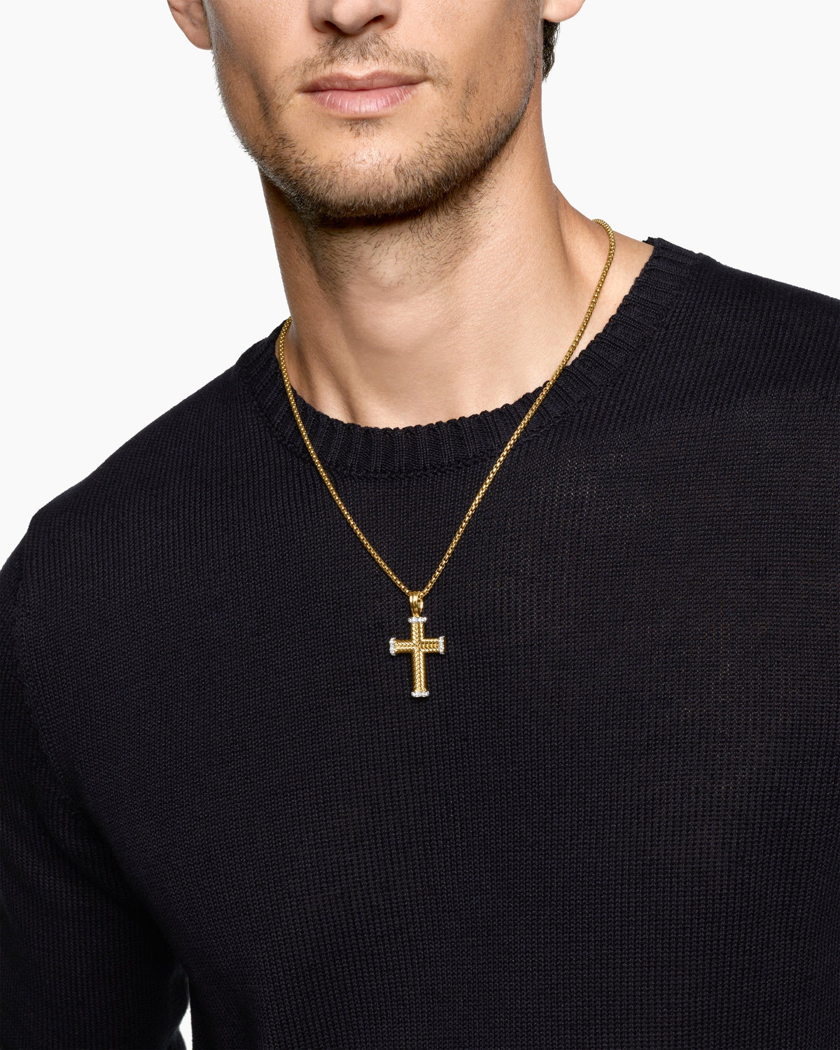 Chevron Cross Pendant