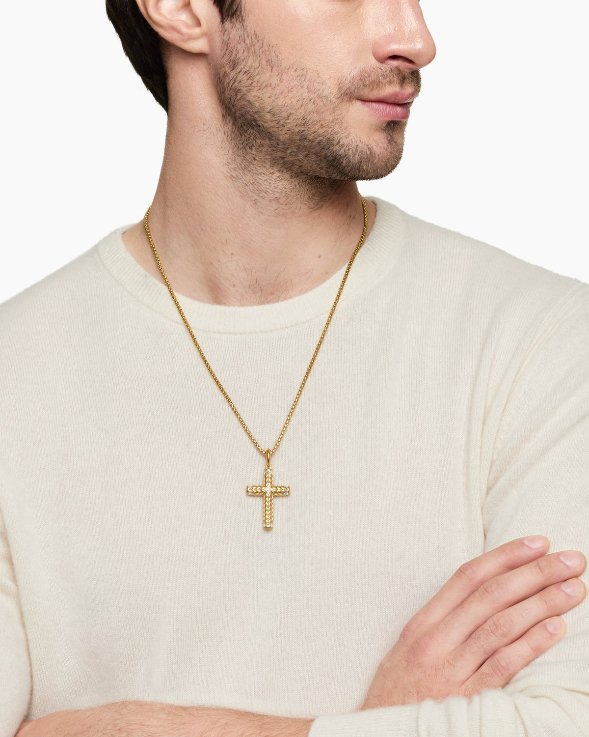 Chevron Cross Pendant