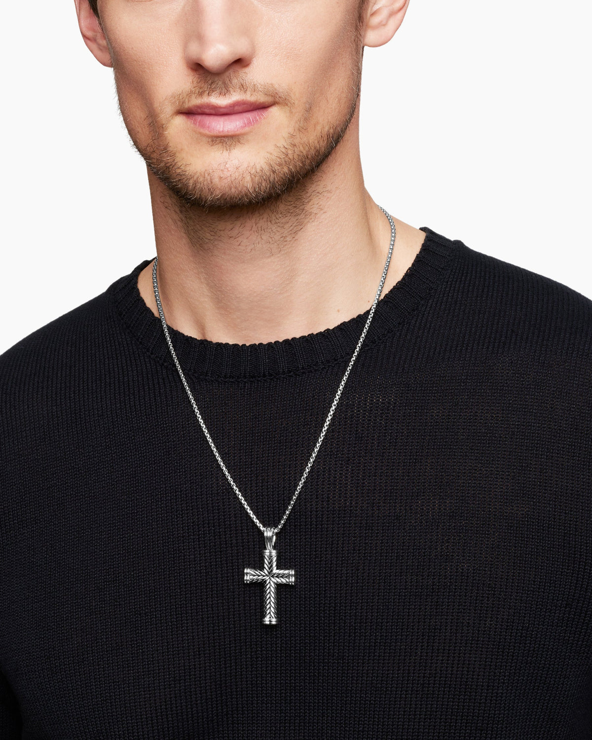 Chevron Cross Pendant